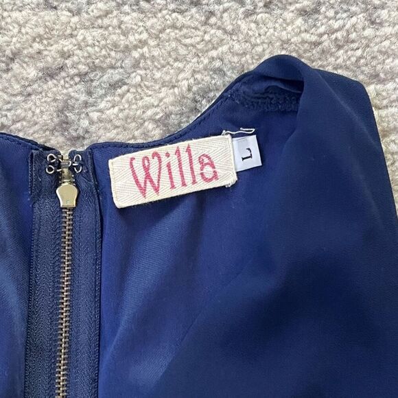 Navy Willa Romper with Zipper - Picture 5 of 5